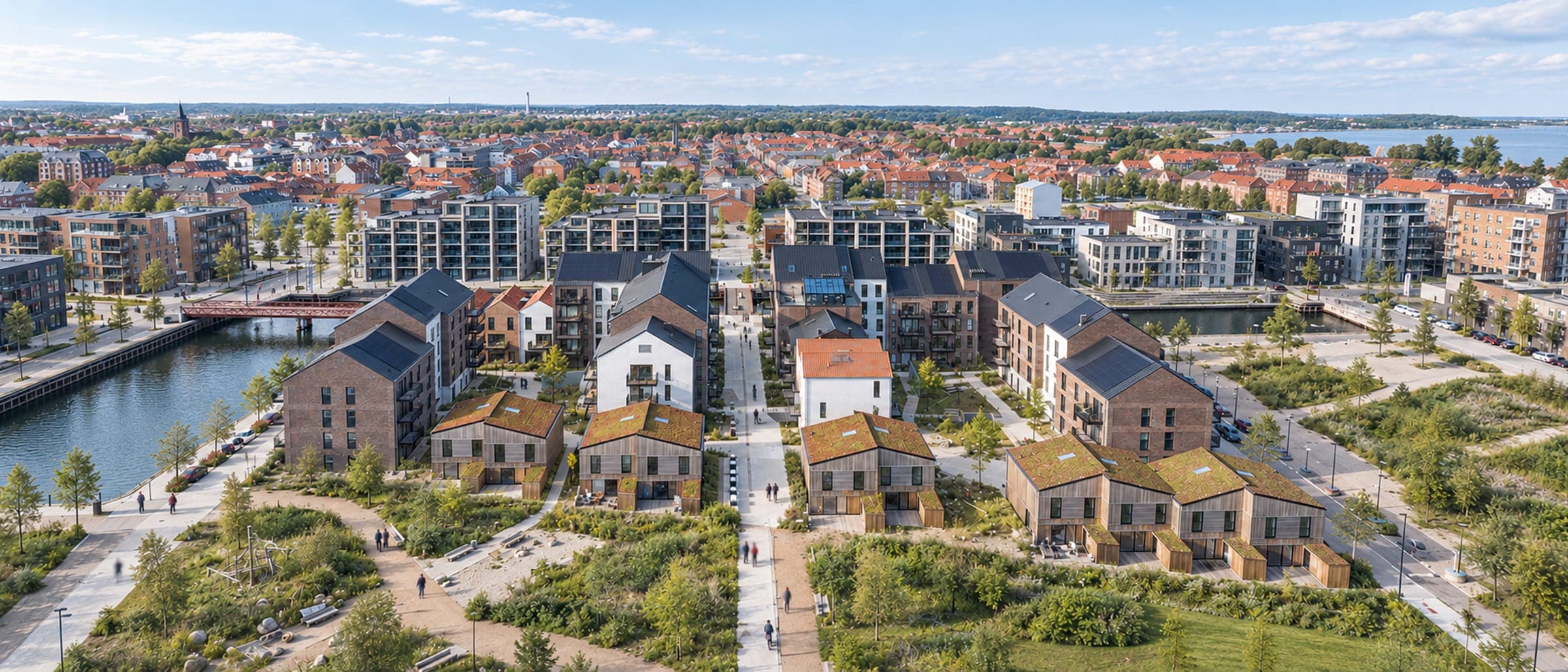 Carolinelunden og Frederiks Kanal i Kanalbyen, Fredericia Kommune