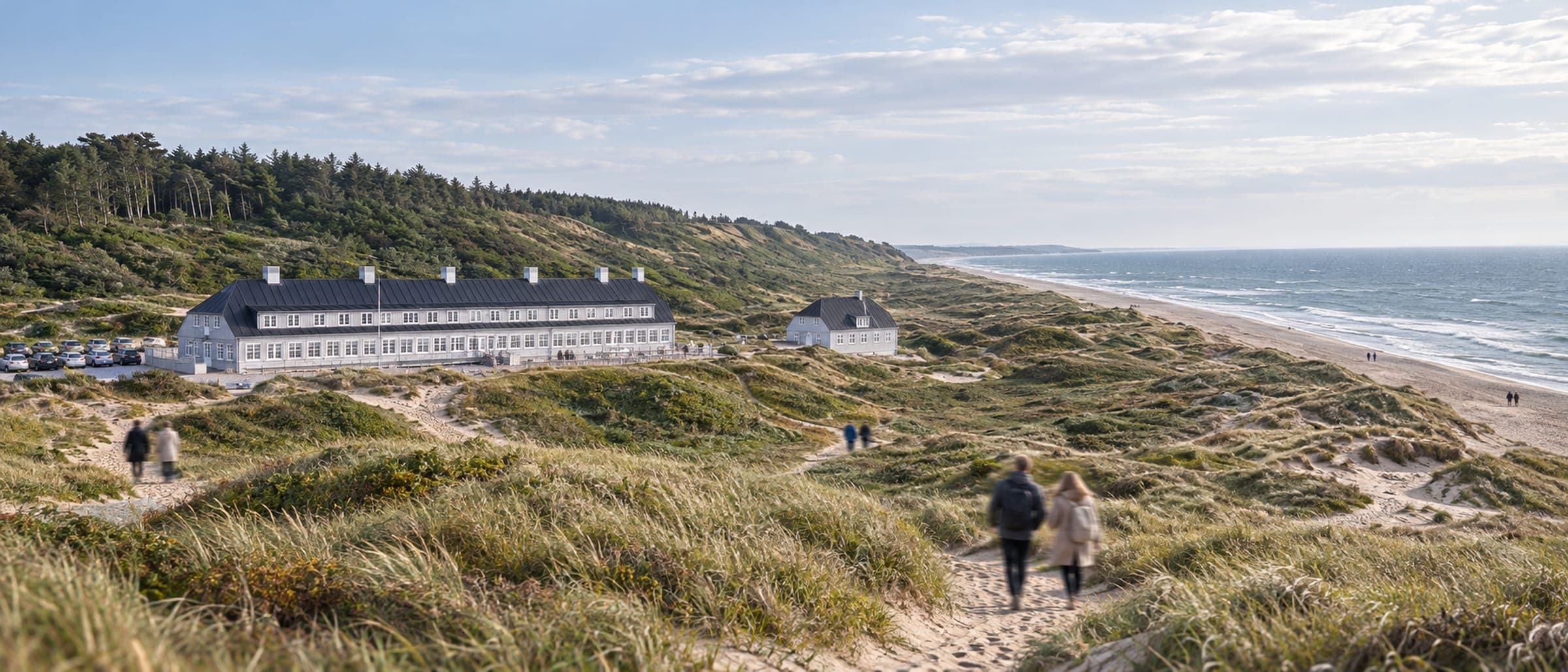 Svinkløv klitlandskab med Svinkløv Badehotel, Jammerbugt Kommune